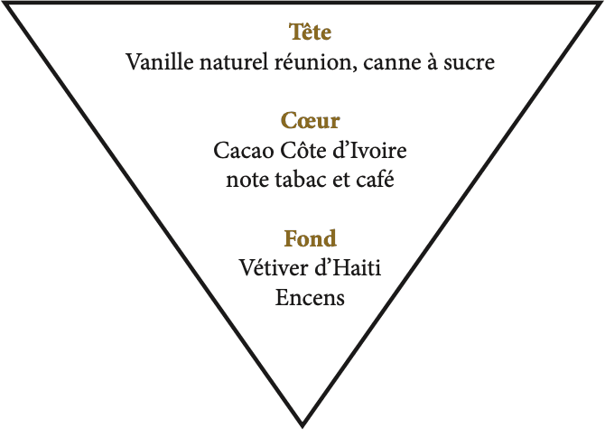 triangle a l'envers contenant la fragrance du parfum